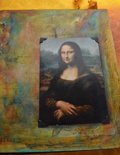 art journal page of the Mona Lisa